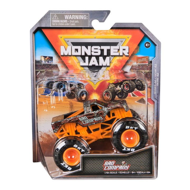 Monster Jam - Bad Company autó, 1-től 64-es méretarányú narancssárga