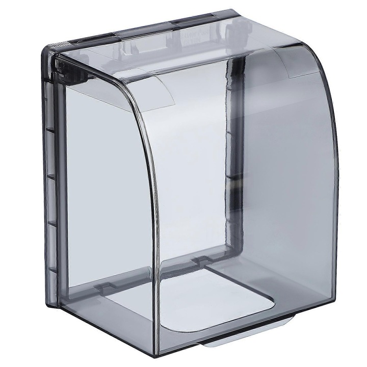 Capac de priza universal, protectie impotriva apei, plastic, 11.50x10.00x7.80cm, transparent