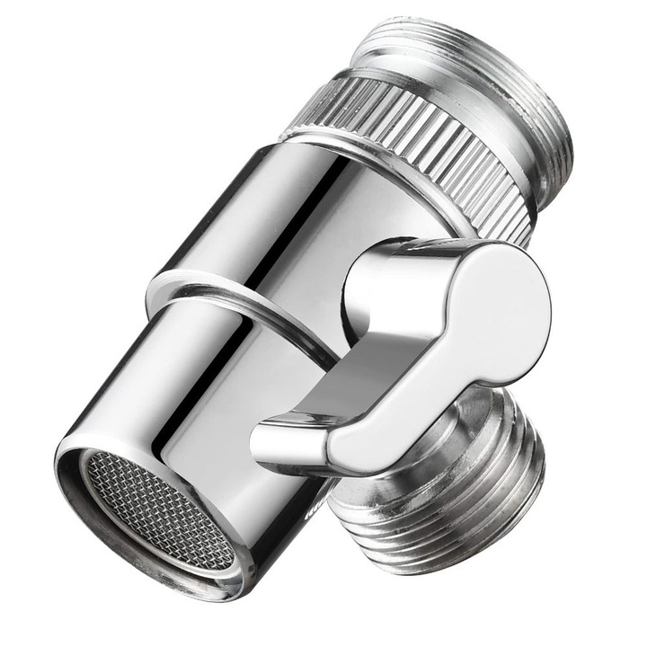 Váltócsap, sárgaréz, M22 x M24, ezüst