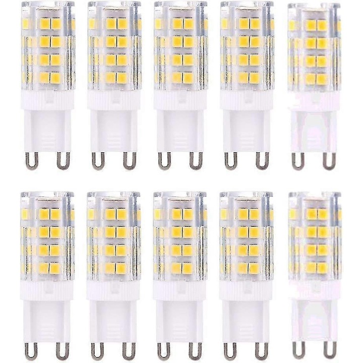 LED крушки G9, 5W, топло бяло, комплект от 10 броя, 15x50мм