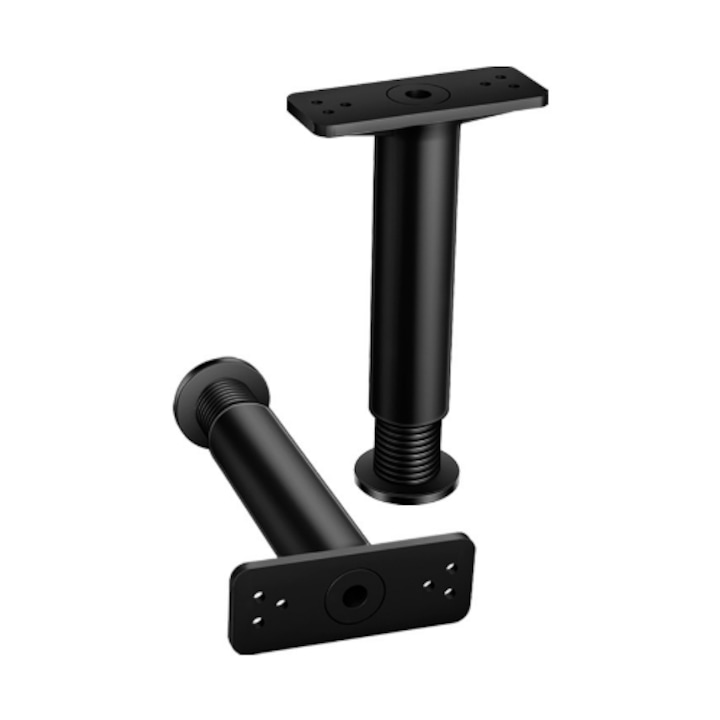 Picioare de mobilier ajustabile, 20-37 cm, plastic de otel, set 1 buc, negru