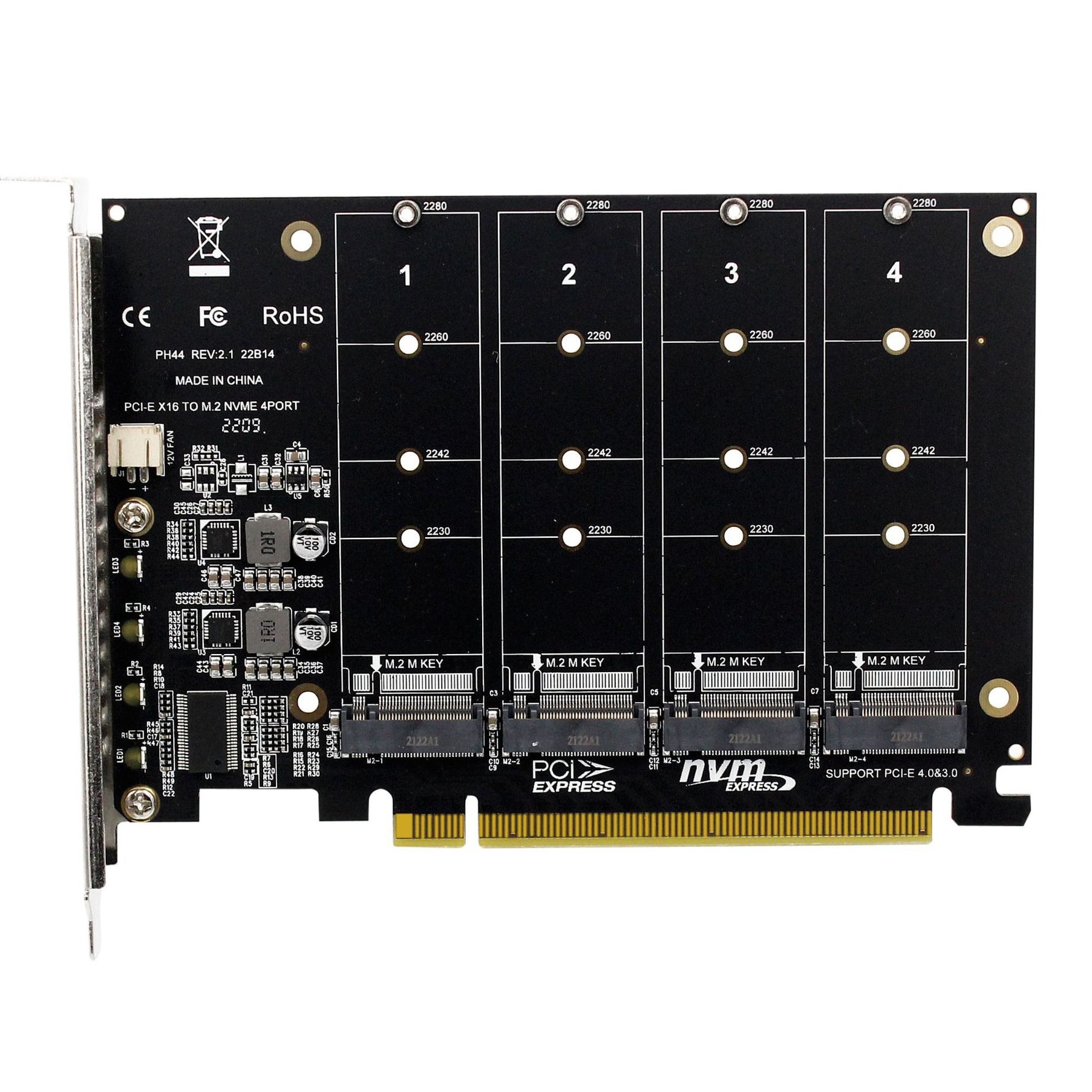 Adattatore PCIE M.2, Chip Di Alimentazione CC Segnale A Piena Adattatore PCIE M.2, Chip Di Alimentazione CC Segnale A Piena