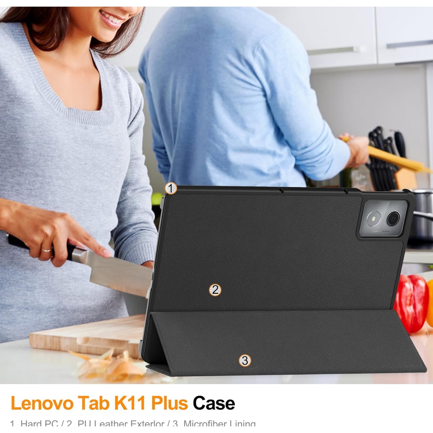 Husa tabletă, Omelivon, pentru Lenovo Tab K11 Plus 2024, 11.45 inch, funcție auto sleep/wake, protecție camera și ecran