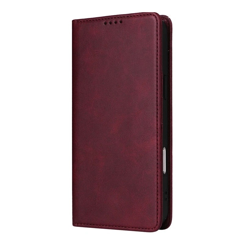 Husa pentru Samsung Galaxy A25 Daden® Flip Leather Deluxe, Antisoc, Inchidere magnetica, Buzunar card, Calitate Premium, Visiniu