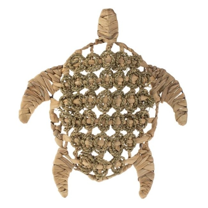 Accesoriu decorativ suspendabil TOPI TOY broască țestoasă din paie naturale, 38x34cm