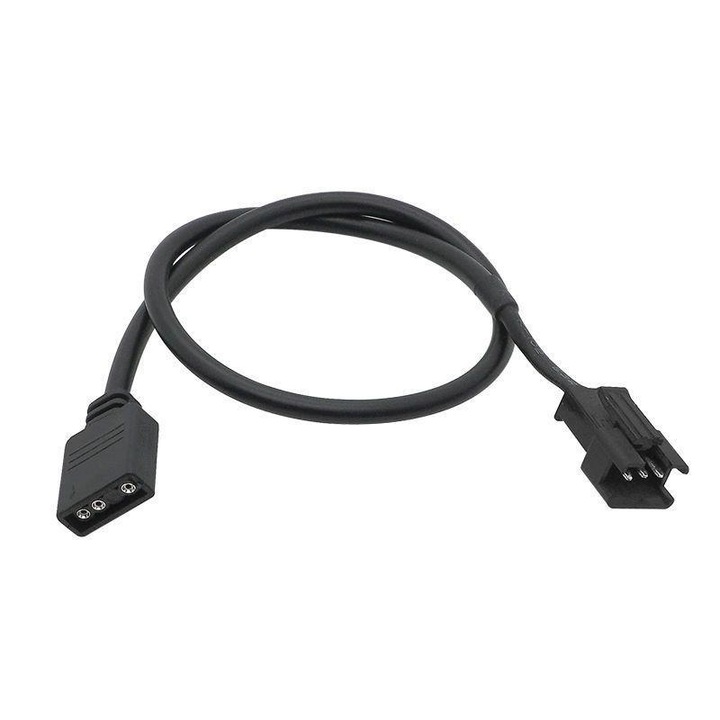 Adaptor RGB adresabil SM4P, 30 cm, 12 V, 4 pini - 12 V, de la Corsair RGB Hub la SM4P