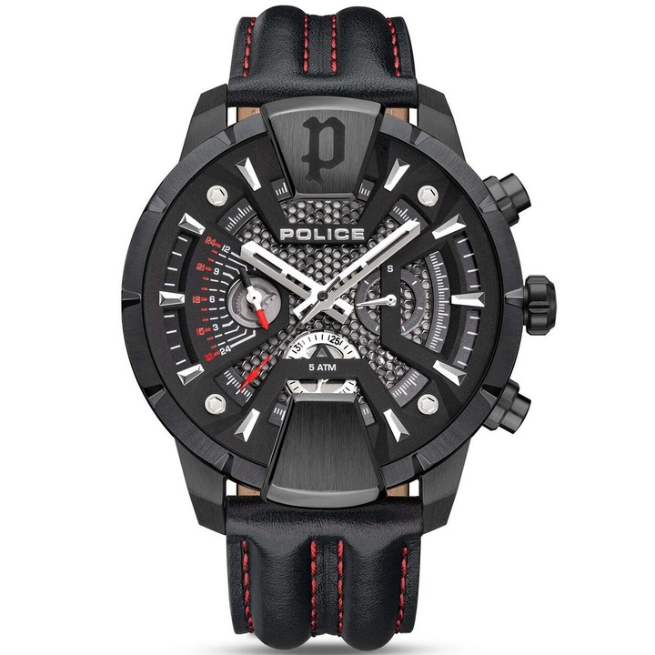Мъжки часовник Police PEWJF2203710, Кварцов, 48мм, 5ATM