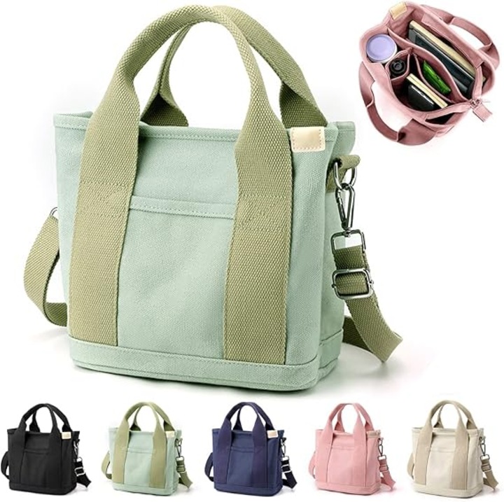 Geanta tote cu compartimente, dimensiune mica, capacitate mare, pentru femei