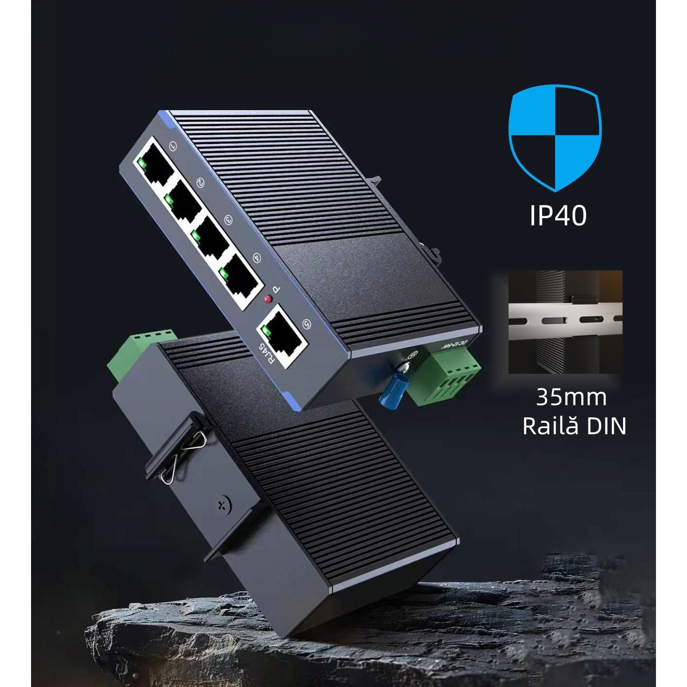 Switch Industrial Ethernet Dalfrovine® 5 Porturi, Gigabit ...