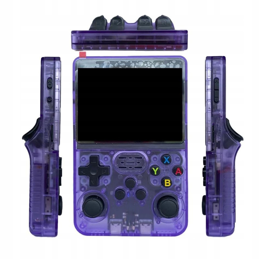 Consola Gaming portabila cu 15.000+ Jocuri Clasice, Arhatreya®, Ecran HD 3.5'', 64GB Stocare, Joystick-uri 3D, Multiplayer Wireless, Iesire Video/Audio, Design Compact si Performanta Maxima, Mov