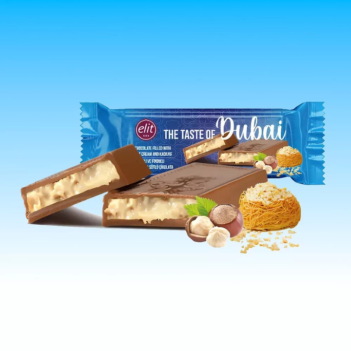Elit Dubai mogyorós tejcsokoládé 30gr