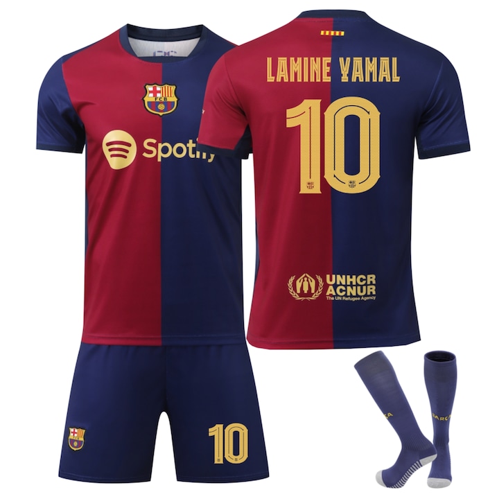 Спортна екипировка за деца Barcelona Yamal Футболна фланелка, Син