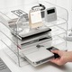 Suport dosare, Buyya®, Organizator documente, tavite pentru documente, Cutie organizare, Organizator birou, Suport documente, Tava de depozitare acrilica, 4 straturi, Economiseste spatiu pe masa, Pentru casa, Birou, 33*24*27.5 cm
