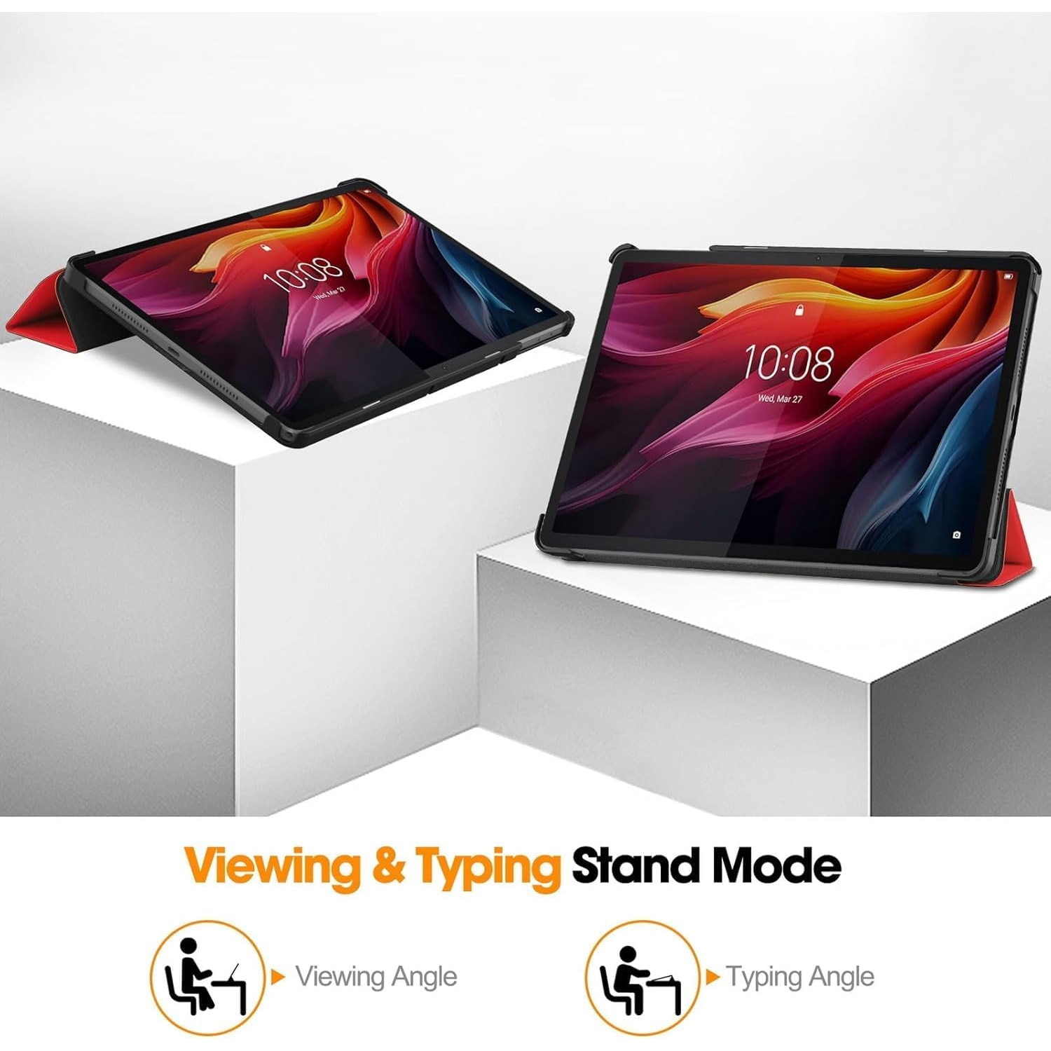 Husa tabletă Omelivon pentru Lenovo Tab K11 Plus 11.45 inch, auto sleep/wake, roșu
