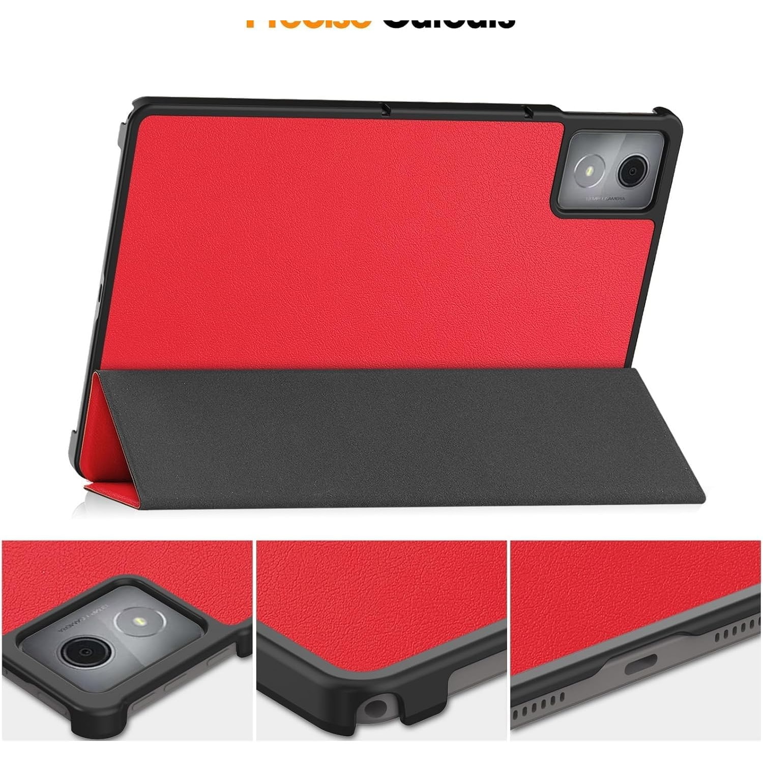 Husa tabletă Omelivon pentru Lenovo Tab K11 Plus 11.45 inch, auto sleep/wake, roșu