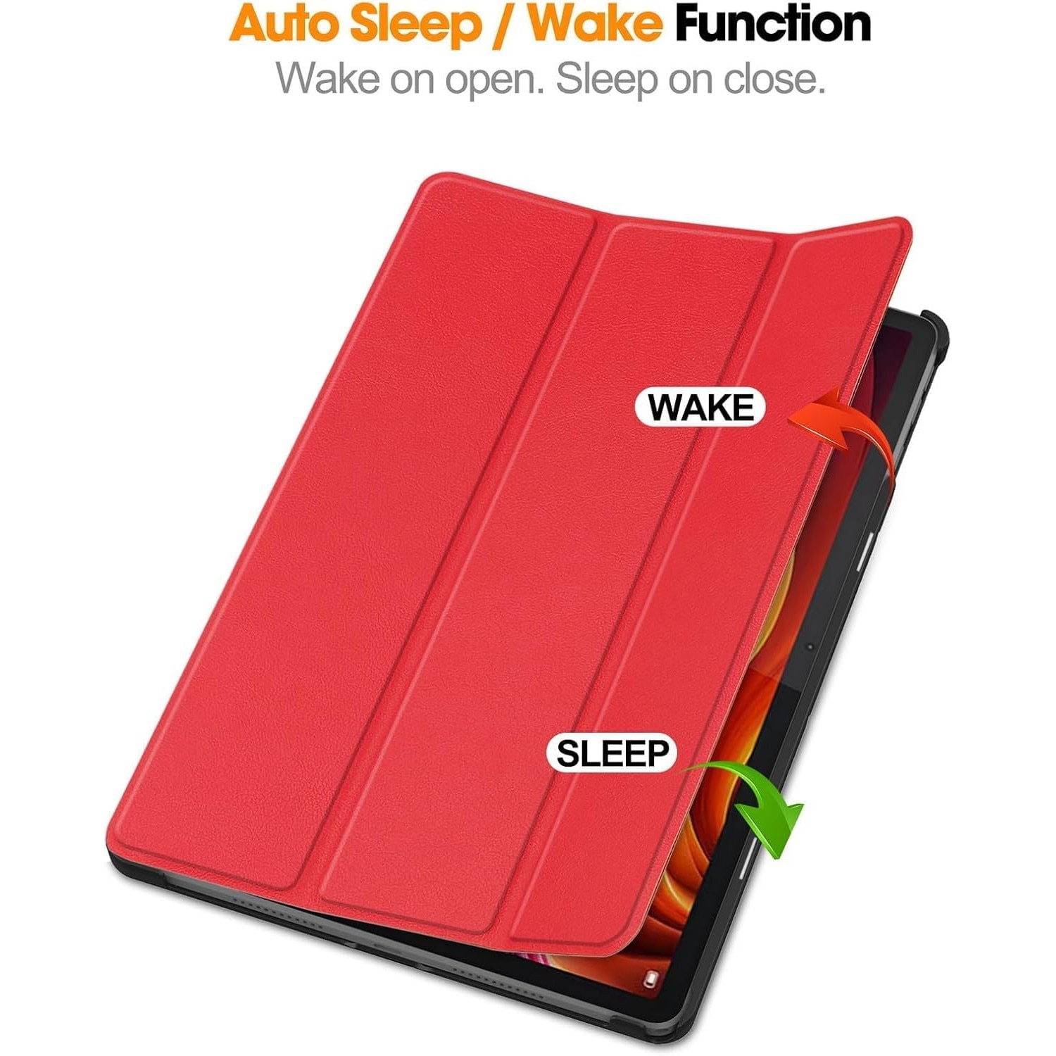 Husa tabletă Omelivon pentru Lenovo Tab K11 Plus 11.45 inch, auto sleep/wake, roșu