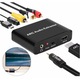 Adaptor audio HDMI ARC, extractor audio cu suport pentru iesire digitala optica TOSLINK SPDIF / coaxiala si stereo analogic 3.5mm L/R, convertor HDMI ARC la RCA, compatibil cu HDTV, soundbar si amplificator, 175*98*24 mm, culoare neagra, BIGLISTENING®