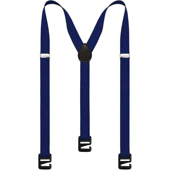 Мъжки тиранти, MENZ®, модел Gentleman RetroStyle, закопчаване с кукичка, унисекс, ширина 2.5 см, тъмносиньо