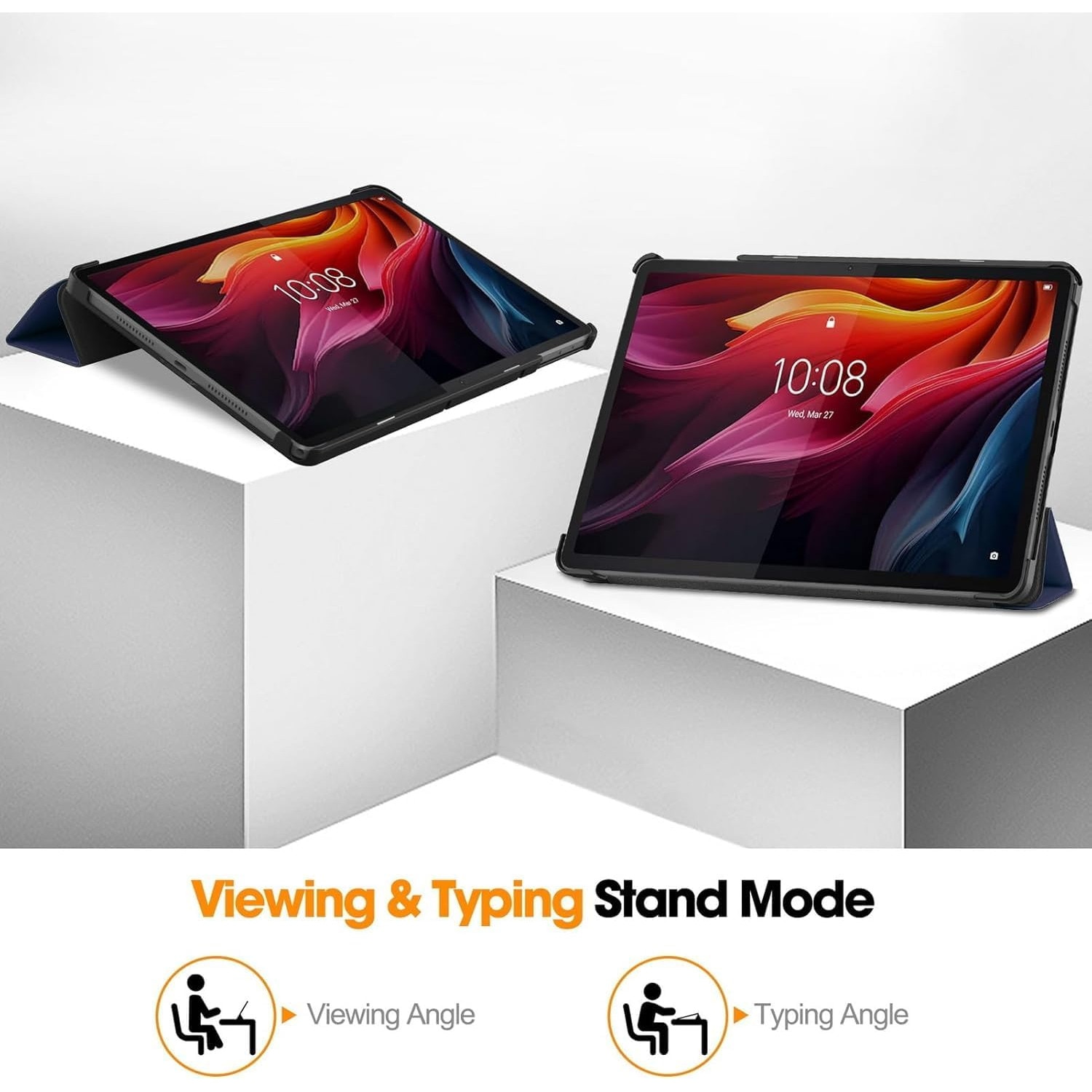 Husa tabletă Omelivon pentru Lenovo Tab K11 Plus, funcție auto sleep/wake, închis albastru, 11.45 inch