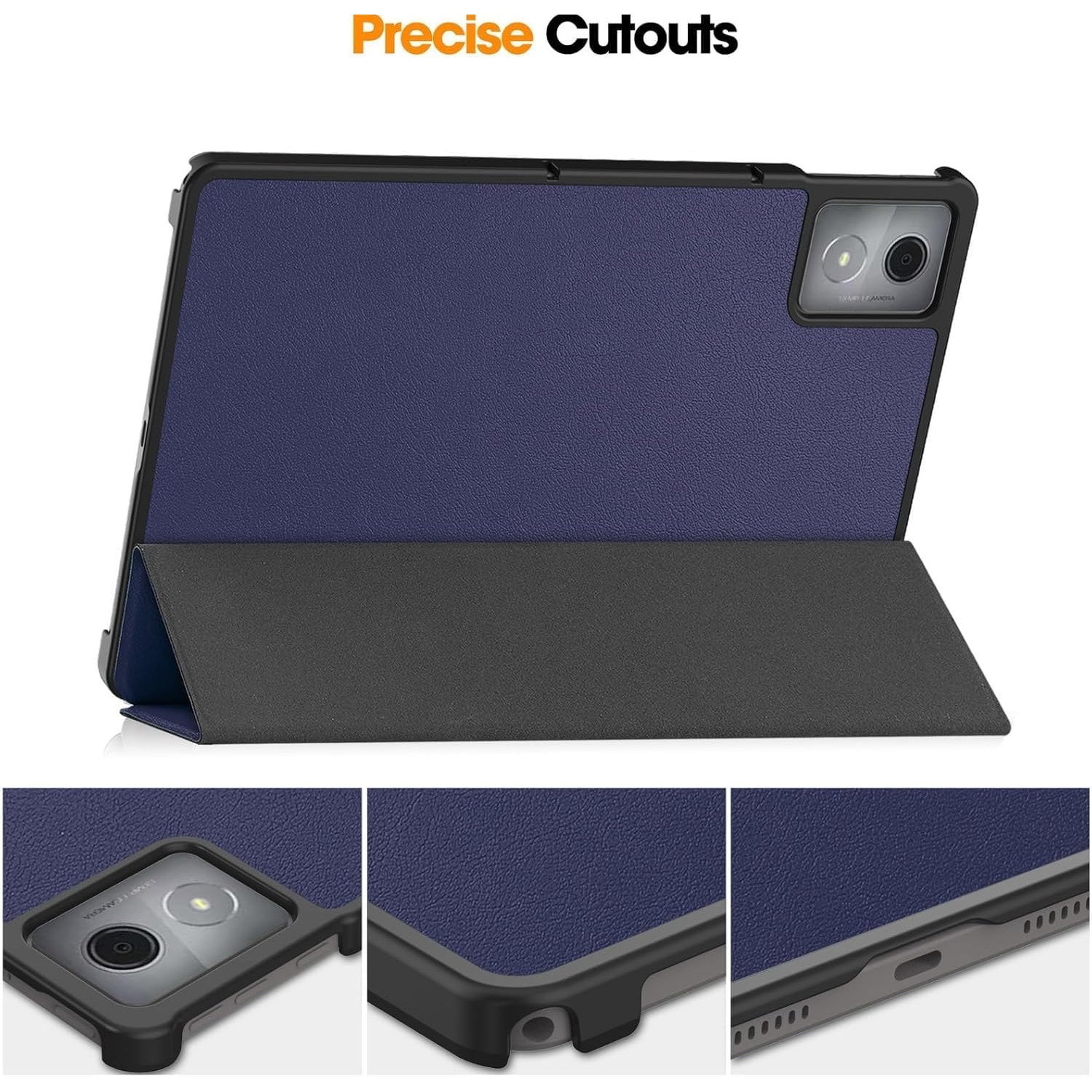 Husa tabletă Omelivon pentru Lenovo Tab K11 Plus, funcție auto sleep/wake, închis albastru, 11.45 inch