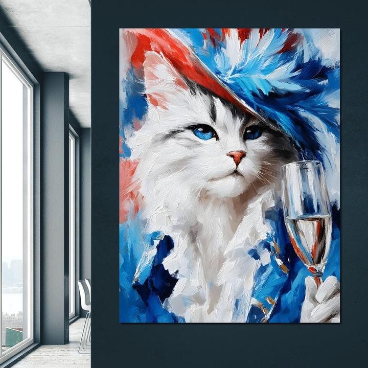 Картина върху платно, LuxCanva® M1203, В нощта на бала, 100% памучно платно 400 г/м2, дървена рамка, за офис, хол или детска стая, 90 X 120 см