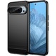 Carcasă spate din silicon compatibilă cu Google Pixel 10 5G / 10 Pro 5G, model carbon, neagră, carcasă Carbon