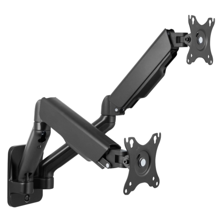 Стенен монтаж Deltaco ARM-0361, 17"-32", 2-9 кг, черен