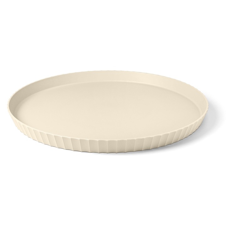 Atena kerek tálca L, 40 cm-es átmérő, krémszínű