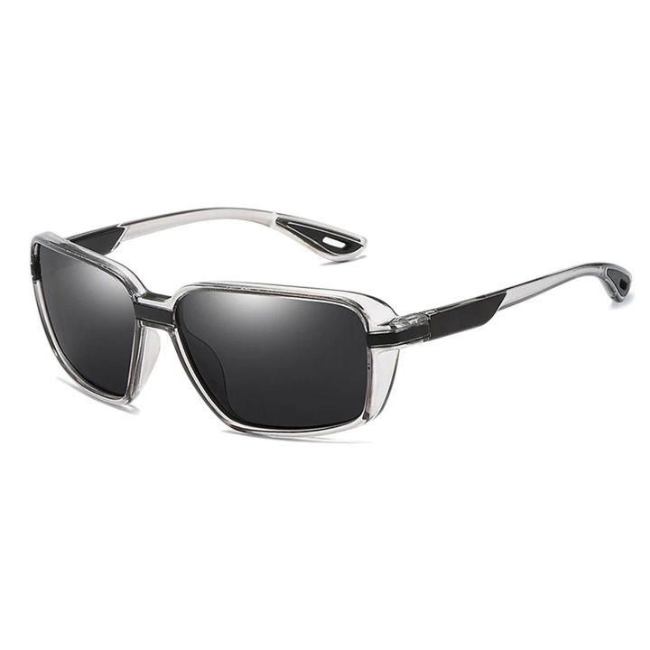 Ochelari de soare barbati, Kingseven, Polarizat, UV400, Conducere, Casual, Sport, Moda, transparent gri