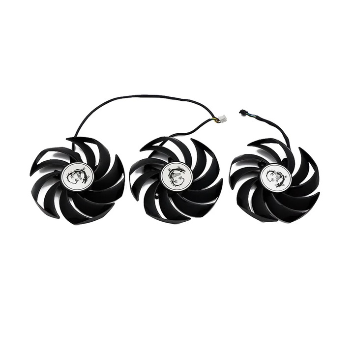 Комплект от 3 90 мм вентилатора PLD09210S12HH за MSI RTX 3090 3080 3070 3060 GAMING X TRIO, 12V 0.40A, 4-пинов, заместител на охладител за графичен процесор