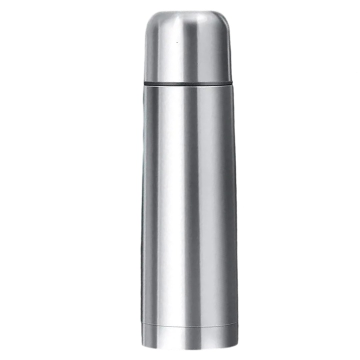 Termos din inox, pentru activitati in aer liber, portabil, argintiu