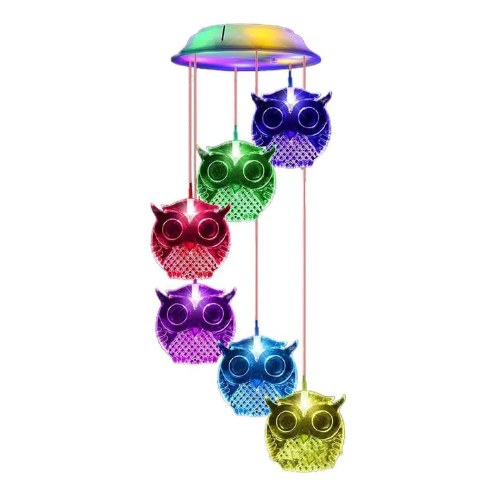 Veioza solara cu flori colorate, decorativa pentru gradina, impermeabila, schimbare de culoare, 30x10cm