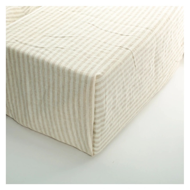 Cearceaf din in Poohy Le Boheme, 100% in, 160 g/m2, Crem, 170x280 cm