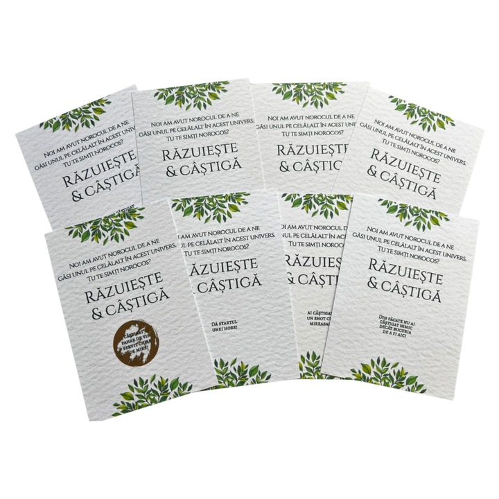 Set 60 marturii NUNTA de tip loz razuibil, Model 2