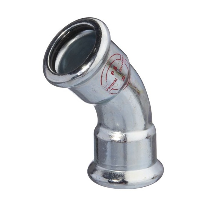 COT 45º F-F presare, profil M, 18 mm x 18 mm, otel carbon