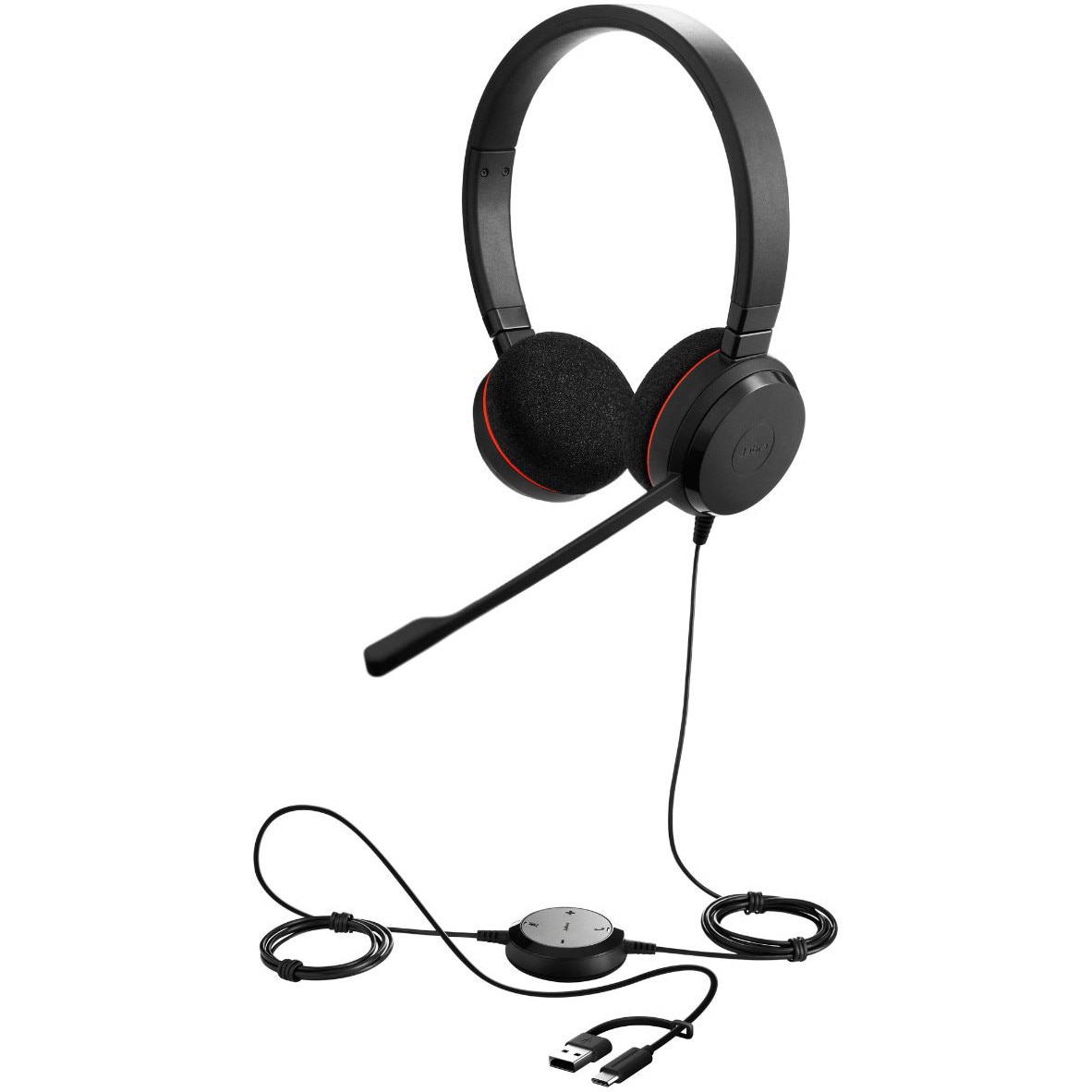 Casti Jabra, 4999-829-269, negre, cu anulare zgomot, 1.2m, USB
