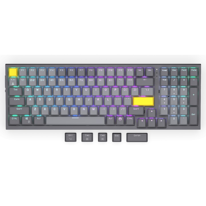 Клавиатура Геймърскa безжична механична клавиатура ENDORFY Celeris 1800 - Endorfy Yellow Switch - Full Size END-KEY-EY5A124