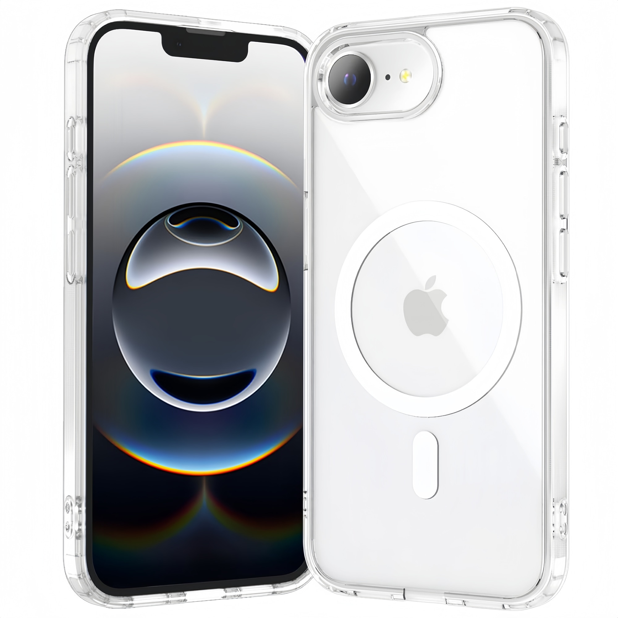 Husa telefon iPhone 16E, MDUG, transparenta, protectie militara, anti-alunecare, 6.1''