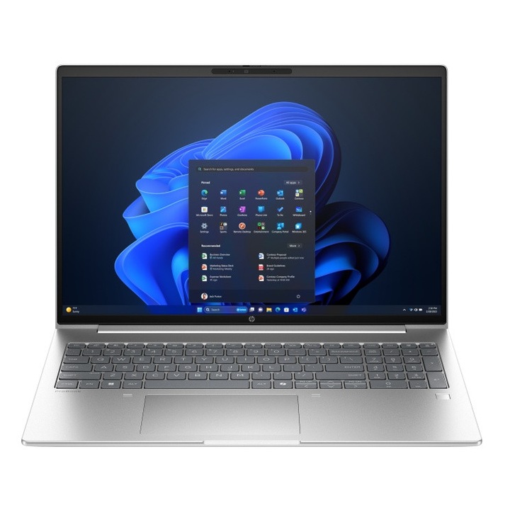 HP ProBook 4 G1a laptop, 16.0 hüvelykes WUXGA (1920x1200) tükröződésmentes UWVA 300 nit képfelismerő képességgel, AMD Ryzen 7 250 8 magos, 16 NPU TOPS, integrált videó AMD Radeon Graphics, 24 GB RAM DDR5 5600 MHz (2x12 GB), 512 GB SSD PCIe NVMe