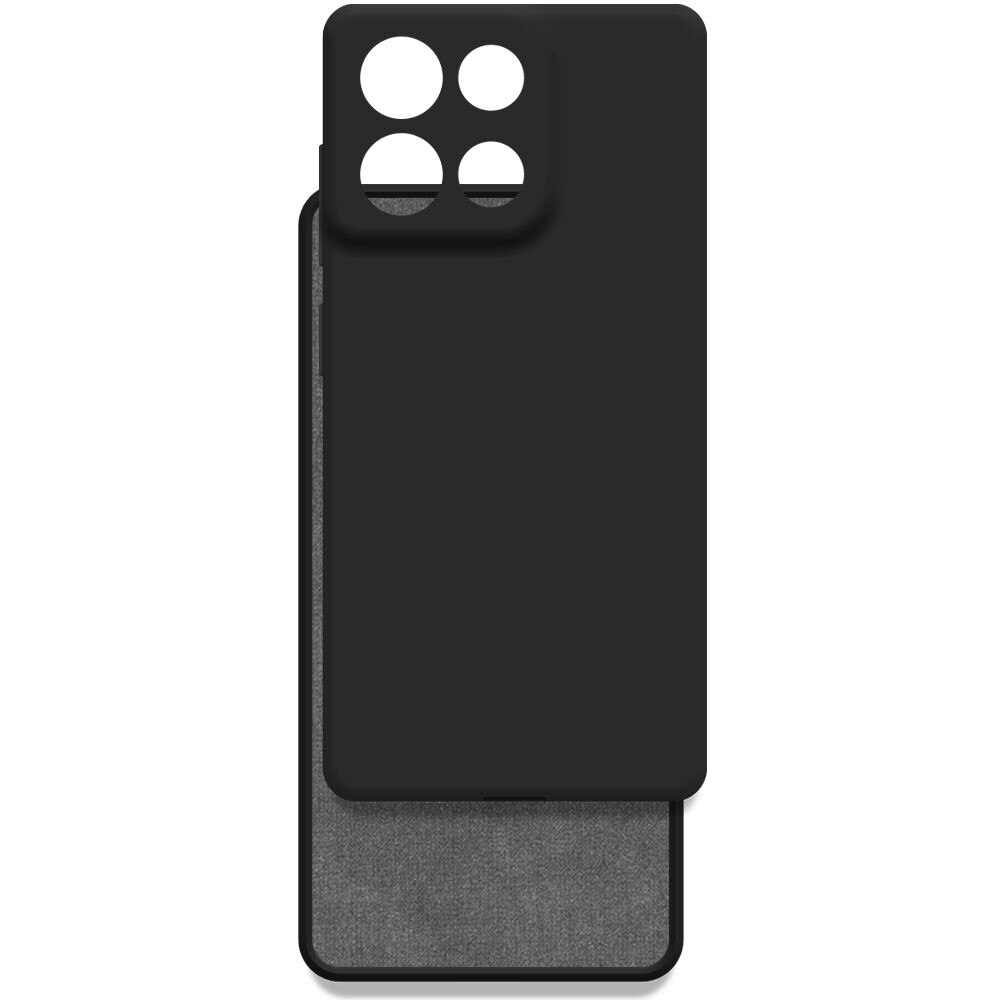 Husa pentru Motorola Moto G86, Color Shield, Interior de catifea, Suprafata aderenta, Protectie antisoc, Margini ridicate, Regular Fit, Silicon, Negru