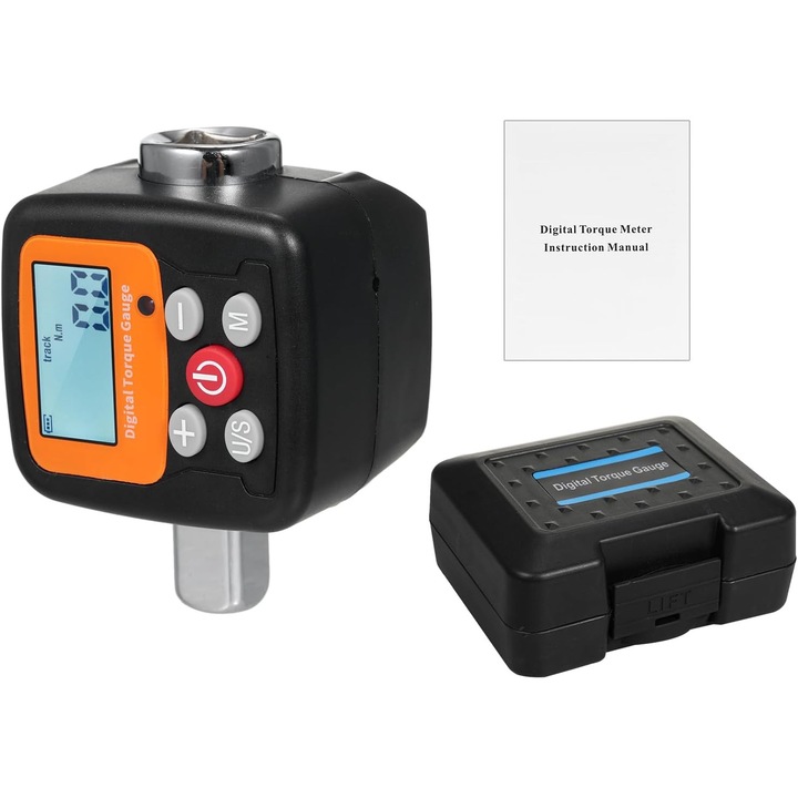 Динамометричен ключ Walalla 6-200Nm, звукова аларма, светлина, цифров, черен, 7.5x5.3x4.5см