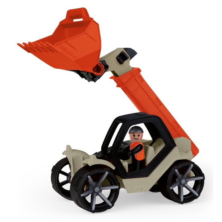 Телескопичен товарач Lena Truxx, пластмасов, сгъваема кабина