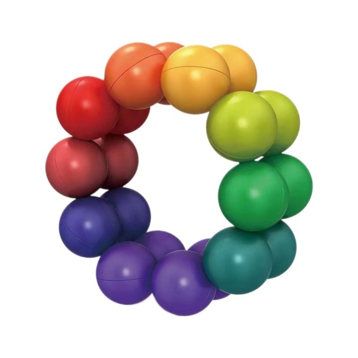 Set 20 bile magice deformabile Ronyes, interactive, colorate, plastic, 2,5cm