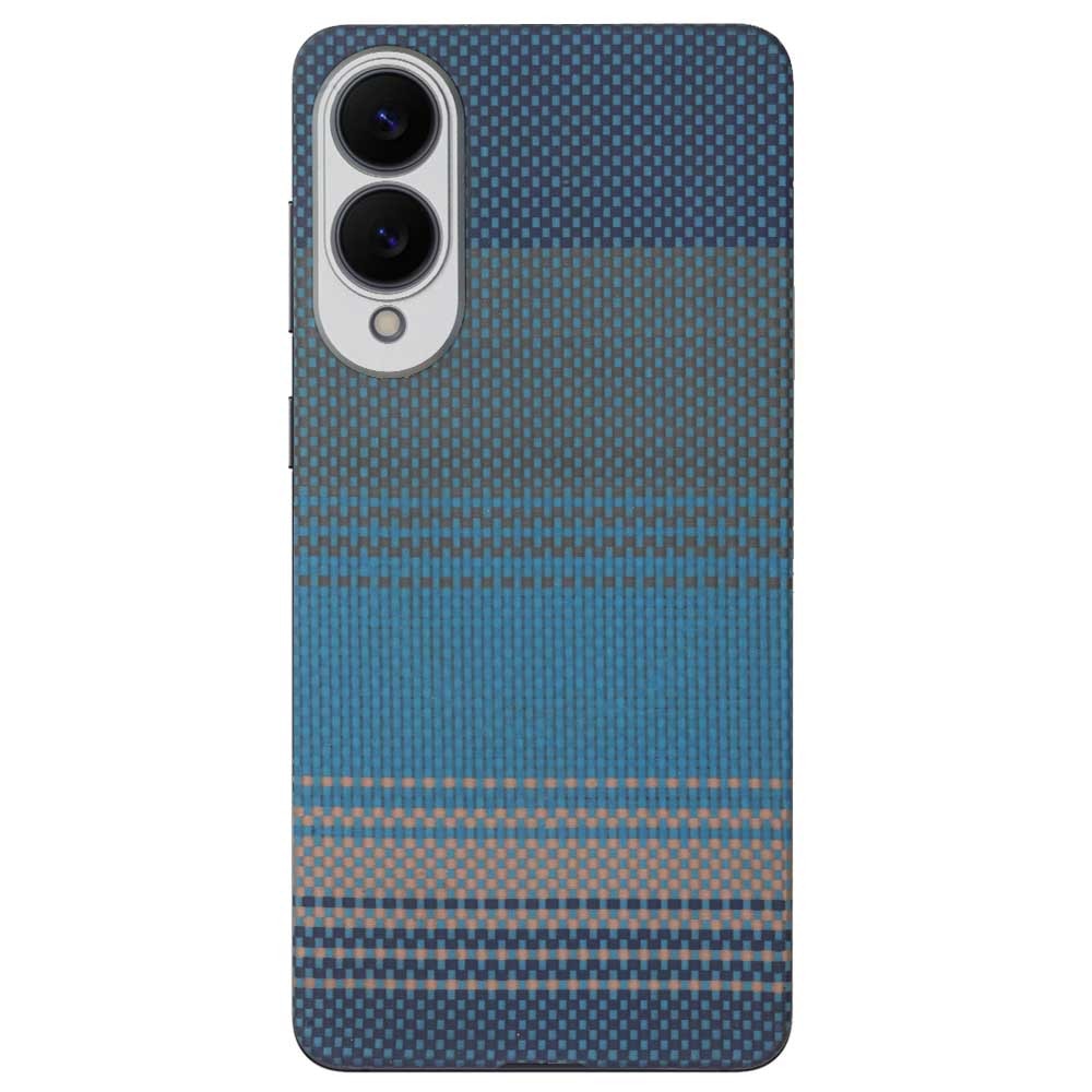 Husa fibra de carbon MagSafe SILKASE pentru Samsung S25 Edge, aramid kevlar, metal camera, moon rise
