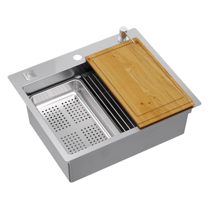 Accesorii pentru chiuveta de bucatarie Quadron Burt 100 din otel, 58x48, 5 cm