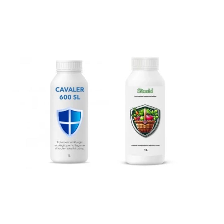 Pachet tratament antifungic legume si fructe, solarii si camp, Cavaler 600 SL, 1 l + Sitasid, 1 l