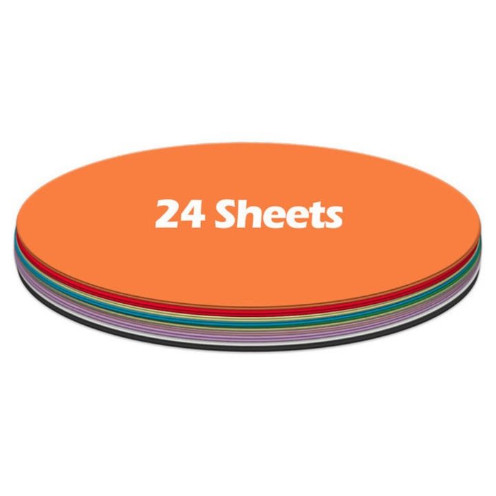 Set de cercuri din carton pre-taiat, Ezyaid, 12 inch, 24 foi, 250gsm, Multicolor