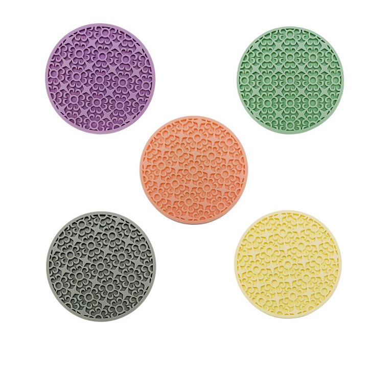 Комплект силиконови поставки за напитки, Ezyaid, 5 части, за топли или студени напитки