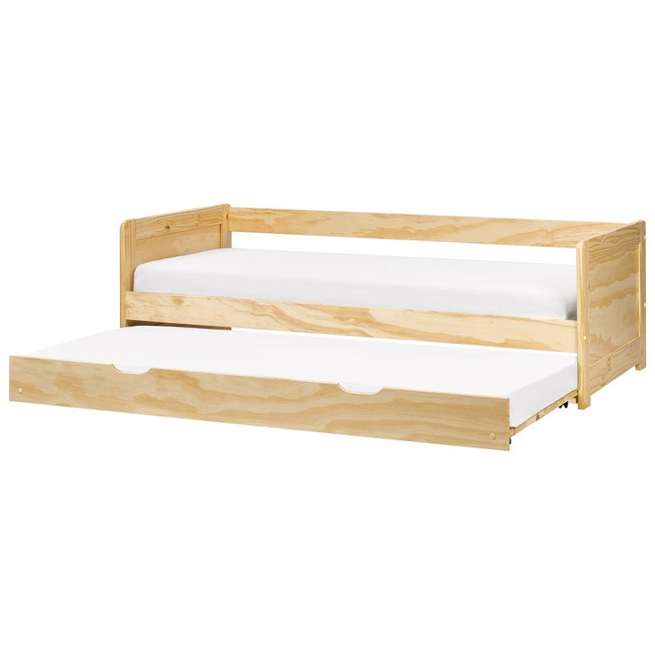 Pat extensibil Lemn Gravelines 90 x 200 cm Maro deschis