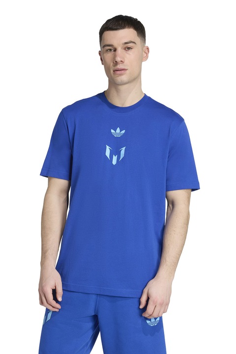 adidas Performance, Футболна тениска Messi с овално деколте, Кралско Синьо